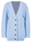 LUXFAB New Womens Everyday Long Sleeve Button Top Ladies Chunky Aran Cable Knit Grandad Cardigan UK Size 8-26 Sky Blue