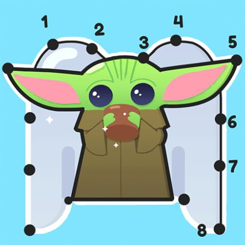 Dot by Dot: Connect the dots game. Line drawing