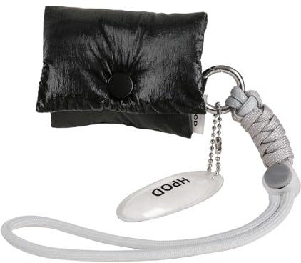 HPOD Compatible con la Carcasa del teléfono móvil airpods Pro, Bolso de Auriculares de Chaqueta de Moda y Moda, con Cuerda portátil (Black)