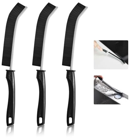 KitchenRaku Crevice Gap Cleaning Brush,Brosse à Joints,Brosse À Nettoyer Les Interstices,Interstices Hard Bristled Crevice Cleaning Brush (Noir, 3 pièces)
