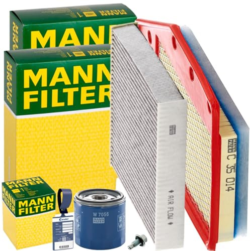 Mann Filter Inspektionspaket | C35014, (lx 4572)+CUK24003+W7056+49471176+MN1801 Kompatibel mit Insignia B Country Tourer (Z18),Insignia B Grand Sport (Z18),
