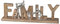 formano Dekoobjekt Schriftzug Family - Aluminium und Mango Holz familiäre Wärme