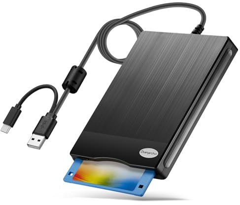 Chuanganzhuo Lector de disquetes USB tipo C (negro)