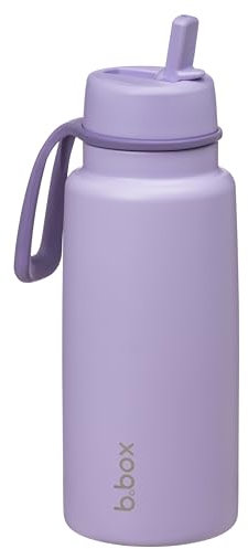 b.box Isolierte Flip-Top Wasser und Trinkflasche 1 L | Trinkflasche Edelstahl, Dreiwandig | Hält Getränke bis zu 46 Stunden Kalt | 1 L