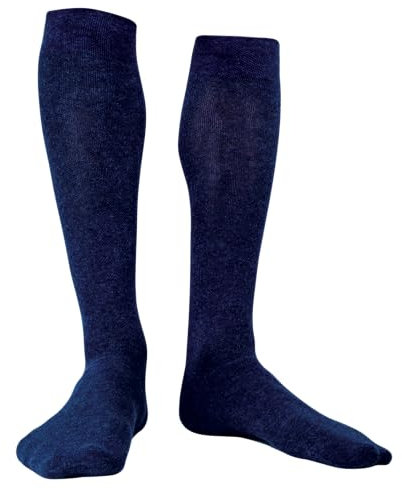 Silverline Thrombosestrümpfe für Flug Stützstrümpfe Kniestrumpfe für Damen und Herren Kompressionsstrümpfe (Blau, L (41-43))