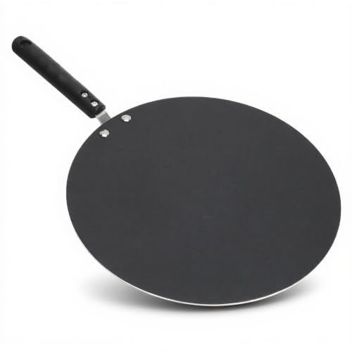 Jectse Antihaftbeschichtete Crêpes-Pfanne, 30 cm Große Comales para Tortillas-Grillpfanne für Gasherd, Dosa-Pfanne mit Schweizer Granitbeschichtung und Kühl Bleibendem Griff