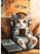 CEOVR Diamond Painting Bilder Kit Erwachsene,5D Katze Diamond-painting 30x40 cm,Katze Trinkt Kaffee Diamant Art Set