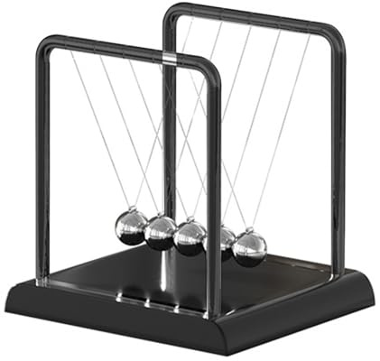 Newton Pendel Perpetuum für Büro & Schreibtisch (Alles in Schwarz)