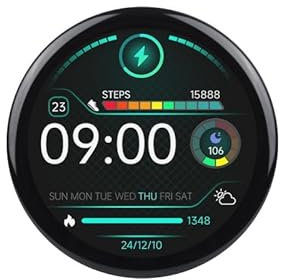 TUOPUONE ESP32-S3 3,7 cm rundes Display Entwicklungsplatine 412 × 412 Beschleunigungsmesser und Gyroskop-Sensor Onboard-Lautsprecher und Mikrofon ESP32 mit Display mit Abdeckglas