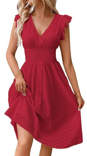 Robe Femme Chic Et Elegant Tenues Élégante Combinaison Femme Chic pour Soirée Robe Sexy Chic Plage Robe De Plage Robe Boheme Chic Robe Courte Grande Taille Mes Commandes Passées Red XXL