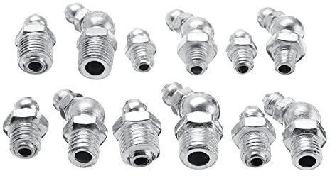 OZXWL 130 stücke Fett Düse Metric M6/M8/M10 BSP UNF Metall Verzinkt Verschiedene Auto Anschluss Armaturen Mit Box Rohr armaturen
