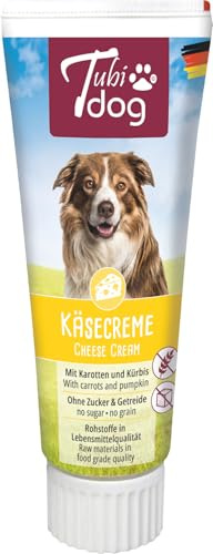 Kerbl Pet Tubidog Delikatess Käsecreme | 75 g, Käsecreme als Belohnung für Hunde, ohne Zucker- und Getreideanteil, Made in Germany