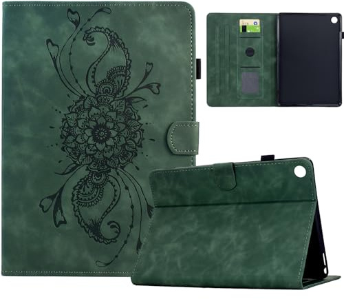 Custodia per Lenovo Tab M10 Plus 3rd Gen 10.6 Pollici - Cover Folio in Pelle Protettiva Case con Auto Sonno/Sveglia e Supporto - Verde