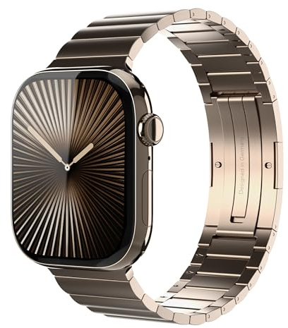 VONMÄHLEN Link Bracelet Pro - Hochwertiges Titanarmband kompatibel mit Apple Watch, aus Titan Grade 2, Ultraleicht, umweltbewusster Recyclinganteil, inklusive Anpassungstool