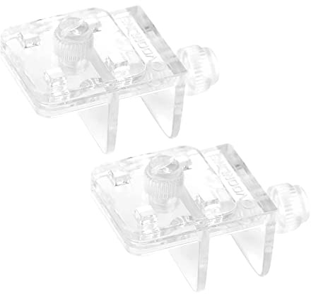 Elnwnnkc 2pieces Aquarium Net Clamp Clear Mesh Netting Fish Tank Anti-jumping Clamp Anti-escape Replacement Clips Aquarium Glass Cover Clip