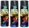 Deco Color 3er Sparpack DC Lackspray glänzend 400ml nach RAL freie Farbauswahl (3 Dosen in anthrazit glanz RAL 7016)