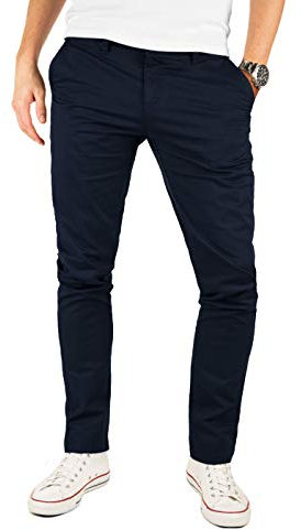 Yazubi - Blaue Chino Herrenhosen - Chinohose Kyle by Yzb Jeans - Männer Baumwoll Stoffhose Mit Stretch, Blau (Night Sky 4R193924), W36/L32