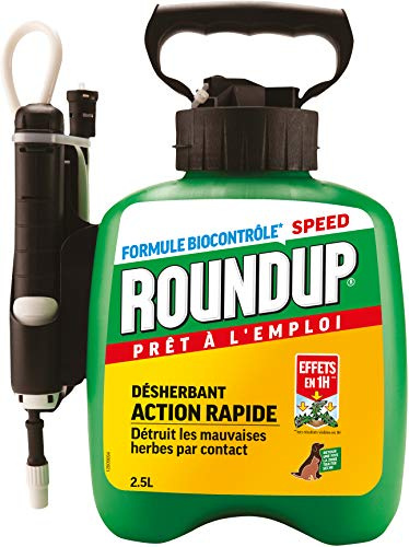 Roundup Désherbant Polyvalent avec Pulvérisateur à Pression 2,5L