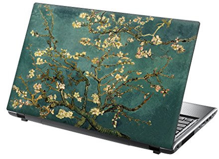 TaylorHe 13-14 inch Laptop Skin Vinyl Decal with Colorful Patterns and Leather Effect Laminate MADE IN England Vintage Oil Painting