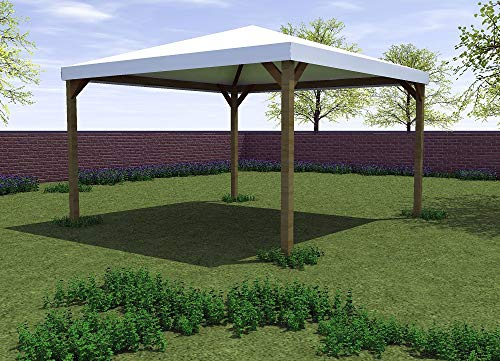 Salone Negozio Online Gazebo 3X3 in Legno Telo Idrorepellente