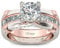 Jeulia diamant band ringe für frauen cz sterling silber austauschbare ring sets hochzeit verlobung jahrestag versprechen ring braut sets (Rose Gold, 54 (17.2))