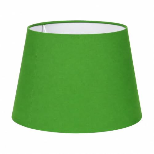 Cotton Drum Shade – Olive Green, 10inch Easy Fit ES/BC Shade for Living Rooms, Bedrooms, hallways and Kitchens