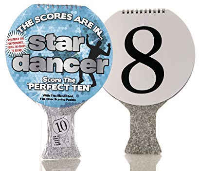 Boxer Gifts Star Dancer Scoring Paddle | Be a Judge & Play Along with TV Talent Shows | Fun for All The Family, Silver, One