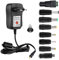 EFISH Bloc Multifonctionnel d'alimentation Universel CC,Adaptateur Secteur 100-240V à 3V/4.5V/5V/6V/7.5V/9V/12V-MAX 2A(2000mA) Adaptateur de Voyage+8 Prises Différentes(Une fiche Micro USB Incluse)