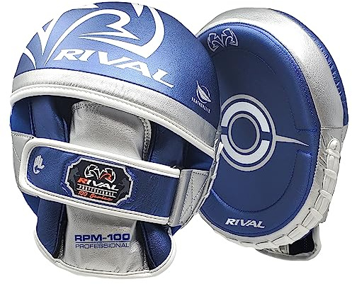 RIVAL Boxing RPM100 Professionelle Stanzhandschuhe – vorgebogenes, ergonomisches Design, abgewinkelte Klettverschluss-Handgelenkschlaufe und weiches Innenfutter