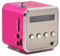 Cuifati -Lautsprecher Musik-Player Tragbar Leichtes FM-Radio Stereo-PC Fashion Support TF-Karte und U-Disk Stecker und Play Support FAT16/FAT32-Dateisystem(Rose)