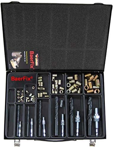 BaerFix Gewindereparatur-Sortiment M 3 - M 10 (ECO), Reparatur Set Bohrer Gewinde M3 M4 M5 M6 M8 M10 - BAER Gewindereparaturset - Gewindereparatur