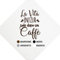 Adesivo da parete in vinile prespaziato mod. La vita inizia solo dopo un caffè - Scritte Adesive Murali in diversi colori e misure - Kamiustore (Medio 40x60cm, Nero)