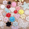 12 Stück Spitze Organza Stickerei Zufällig Perlen Blumen Applique Patches Sticker Aufnäher Applikation Flicken zum Aufnähen Gestickte Basteln und Dekorieren Kleidung Gardine Tischtuch Taschen Schal