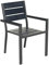 Home Deluxe - stapelbarer Gartenstuhl Madera - BxTxH: 56,6 x 57,5 x 85 cm - Stückzahl: 8 - Gestell: anthrazit, Sitzfläche: hellgrau I Campingstuhl Balkonstuhl Terrassenstuhl