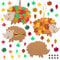 DKINY 12 Stück Igel Bastelsets für Kinder, Igel Mix & Match Deko Anhänger, Kreative Kunst und Bastelbedarf zum Basteln und Dekorieren, Ideale Hängende Deko in Herbst Ostern Frühling