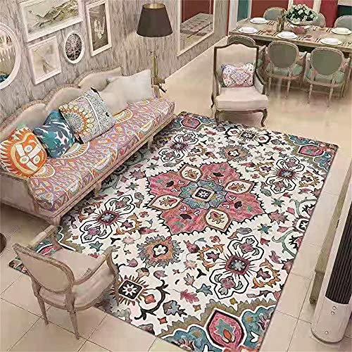 DJHWWD Auslegware Kinderzimmer Flurteppich Puderblaue Druckteppich Wohnzimmerdekoration feuchtigkeitsfest Teppich Gemustert 120x200cm
