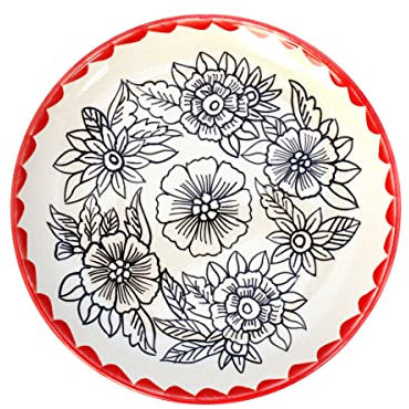 Gall&Zick Teller Keramik handbemalt bunt Speiseteller (Frühstücksteller GZ-3638 Set/4)