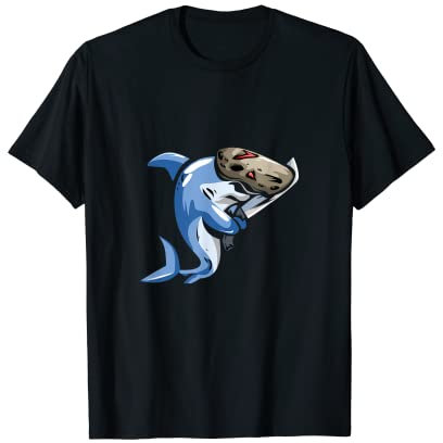 Hockeymaske Hai mit Machete T-Shirt