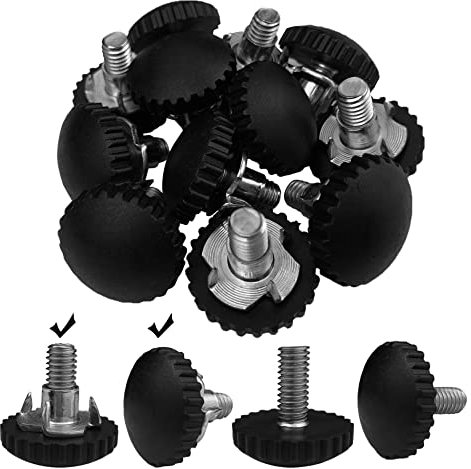 [12 Sets] Edelstahl Nivellierfüße 5/16 Zoll Gewinde verstellbare Möbelfüße,Schrank Nivellierer Schraube auf Gleiter Nivellierung für Terrasse,Außenbereich Möbelbeine