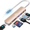 USB C Hub Type C Adapter 6 in 1 Multiport Adapter 100W PD HDMI 4K Port&2 USB 3.0 Ports&USB 2.0 Port& SD/TF Kartenleser, Kompatibel für iPhone16/15,MacBook Pro/Macbook Air,iPad Pro,& mehr Type-C Geräte