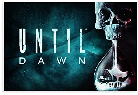 RIELLI Until Dawn Game 2 Leinwand-Poster, Schlafzimmer, Dekoration, Sport, Landschaft, Büro, Raumdekoration, Geschenkrahmen: 30 x 45 cm