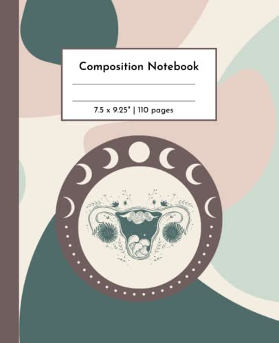 Composition Notebook: Lunar Cycle Menstrual Observations Notebook | 110 pages, 7.5 x 9.25