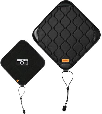 KODAK Camera Wrap Einschlagtuch Kamera, Größe M 31x31cm- wasserabweisendes, kratzfestes Schutzhülle Protective Wrap für spiegellose Kameras, Kompaktkameras und Prime Objektiv(Schwarz)[EIN Artikel]