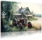 Rustikale Bauernhaus-Bilder, alte Scheunen-Poster, Bauernhof-Traktor, Leinwand-Kunst, Landhausdrucke, rustikales Landschaftsbild, Bauernhaus-Kunstwerk für Wand, alter Traktor, Malerei,
