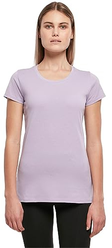 Build Your Brand Damen T-Shirt Basic Tee, Kurzarm Frauen T-Shirt mit Rundhalsausschnitt aus Baumwolle, in vielen Farben erhältlich, Größen XS-5XL
