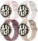 Vancle 4Stück Armband für Samsung Galaxy Watch 6/5/4 40mm 44mm/Watch 5 Pro 45mm/Watch 6 Classic 43mm 47mm/Watch 4 Classic 42mm 46mm Damen Herren,Silikon Sport Ersatzarmbänder für Galaxy Watch 6/5/4