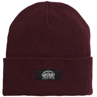 Superdry Damen Klassischer Strickmütze Baseballkappe, Mehrfarbig (Track Burgundy Marl), One Size