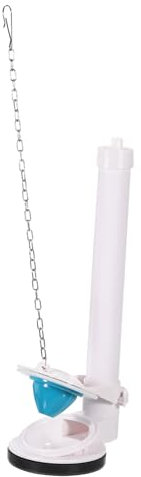 uxcell Toilet Flush Valves, 310mm/12.2 Length One Piece Push Button Toilet Bottom Inlet Fill Valve with Toilet Flapper and Chain Toilet Replacement Parts