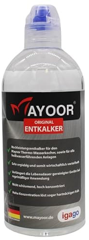 Mayoor Entkalker - Hochleistungsentkalker, Made in Germany | Universal Entkalker für alle Kaffeemaschinen, Wasserkocher