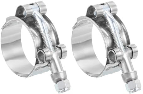 QUARKZMAN Collier de Serrage en T-Bolt, 2 Pièces, Plage de Travail de 35-40mm, Boulon en Acier Inoxydable 201, Colliers de Serrage pour Tuyau d'Admission d'Intercooler